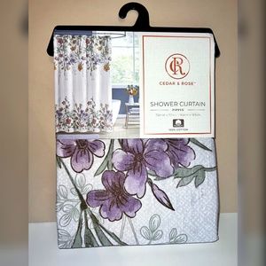 Cedar & Rose Bath Shower Curtain